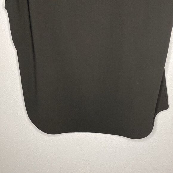 Ann Taylor Black Cap Sleeve with Gold Zipper Detailing Size Large - Picture 4 of 8